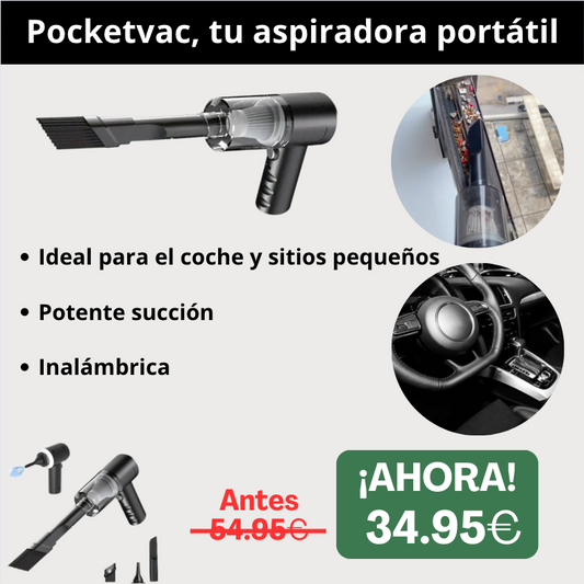 Aspiradora Pocketvac™ + Cepillos de limpieza ¡GRATIS!